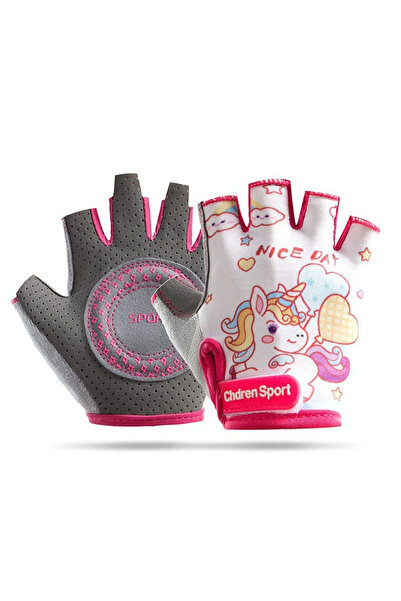 choice2 S White unicorn KoKossi Children's Sports Riding Gloves Half Finger B...
