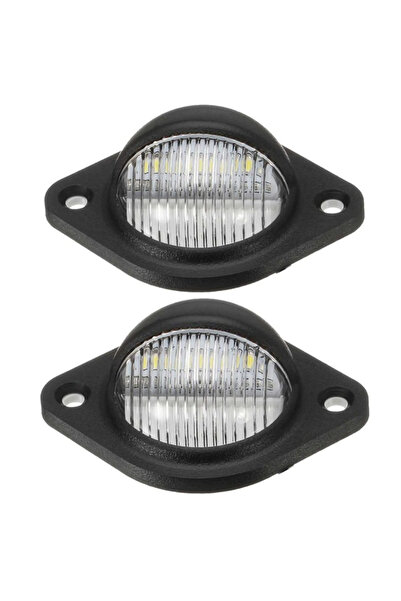 Choice1 أسود - قطعتان، مصباح لوحة ترخيص دائري ثلاثي LED بجهد 12 فولت، مؤشر إض...