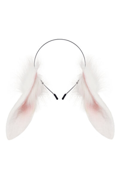 Choice Whitepink Animal Rabbit Ears Headband Faux Fur Bunny Headwear Plush Ha...