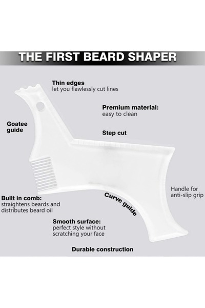 Choice 1pc Beard Shaper & Shaping Tool for Men: Beard Ruler Men Beard Trimmin...