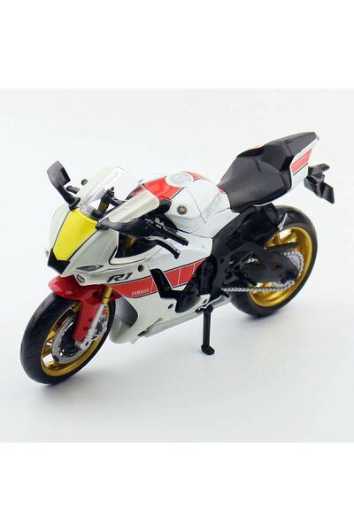 choice2 لعبة نموذج دراجة نارية ياماها YZF-R1M بيضاء بمقياس 1/12، نماذج محاكاة...