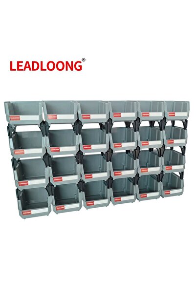 Choice1 24pack LEADLOONG Parts Bin 6/24pcs 13.5x10.5x7.6cm/5x4*3inch Gray Sta...