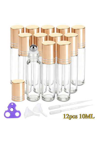 Choice Glass 10ml 12pcs 12pcs Glass Roll on Bottle 10ml Empty Essential Oil R...