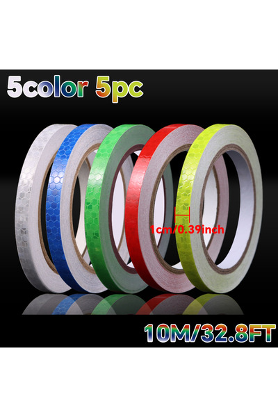 Choice1 5Color 5pc Reflective Tape, Safety Warning Glow in The Dark Tape Wate...
