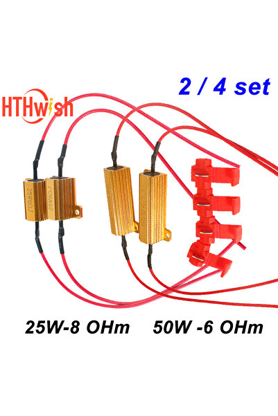 Choice 50W 6 OHm - 4set 2/4 set 25W 50W Car LED Canbus Decoder 8ohm 6ohm Load...
