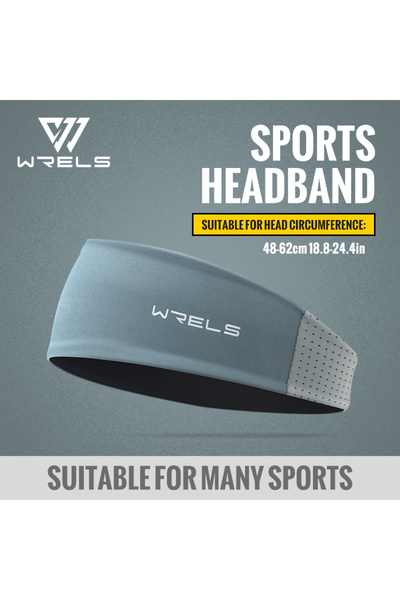 Choice grey WRELS Anti-Slip Sports Headband Sweat Absorbing Headband Breathab...
