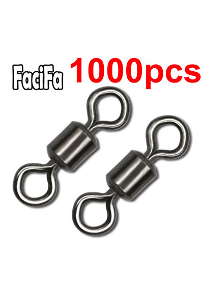 Choice size 4 1000 pcs Stainless Steel Bearing Swivel Fishing Connector Solid...