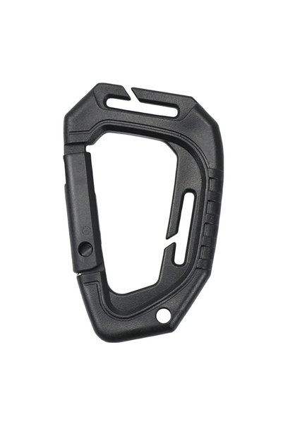 Choice Black 1Pcs Big D-type Plastic Steel Tactical Molle Quick Hook Hanging ...