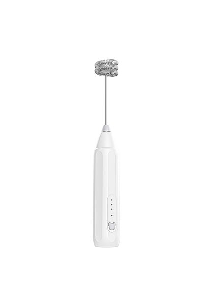 choice2 WHITE MINI Coffee Frother USB Rechargeable 3 Speeds Foam Maker Coffee...