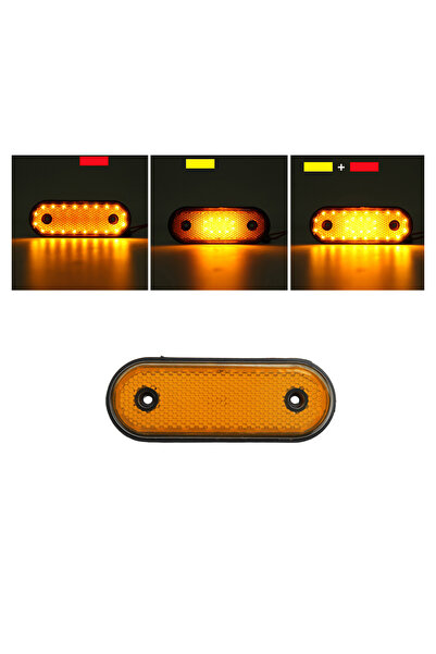 Choice 10 قطع صفراء 10 قطع 30LED DC24V مقاوم للماء ضوء جانبي للسيارة بيضاوي ا...