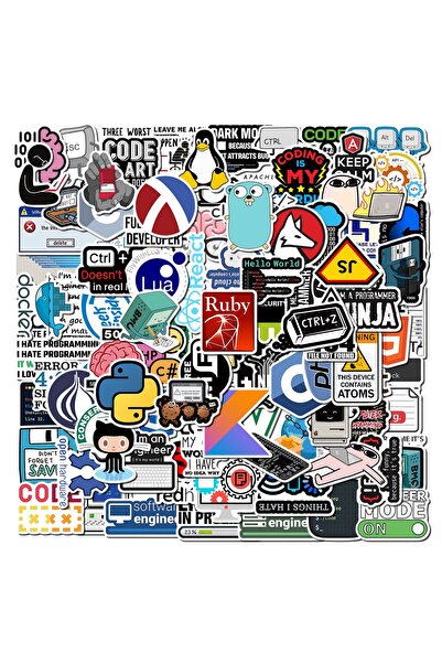 Choice 100pcs 50/100pcs Network Hacker Programming Stickers Funny Cartoon IT ...