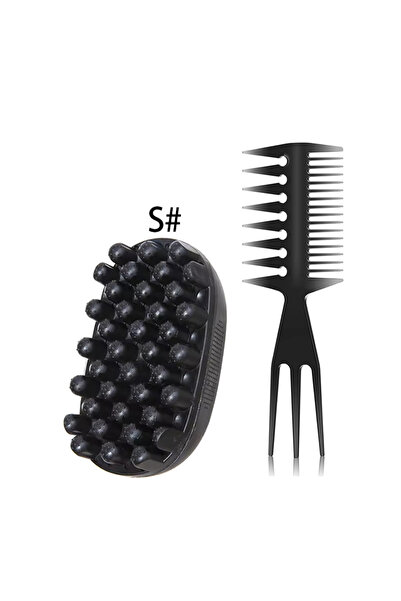 Choice1 2pcs Set2 2/3pcs Hair Brush Kit Afro Twist Hair Sponge Mesh Comb Doub...