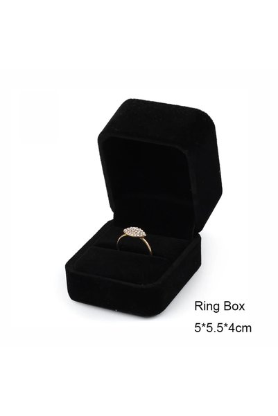 Choice Ring Box Black Velvet Full Range Jewelry Box Ring Earrings Storage Bra...