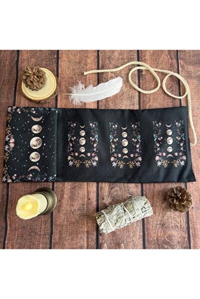 Choice ZBD(140) Lunar Phase Tarot Card Storage Pouch Floral Celestial Moon St...