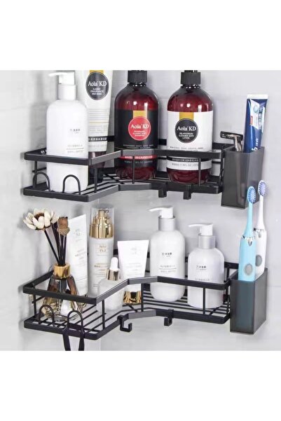 Choice shelf-hei No Drilling Stainless Steel Triangle Double Layer Shelf for ...