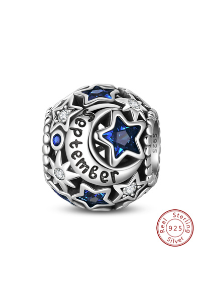 choice2 PAC1360-9 New 925 Sterling Silver Star Moon Birthstone January to Dec...