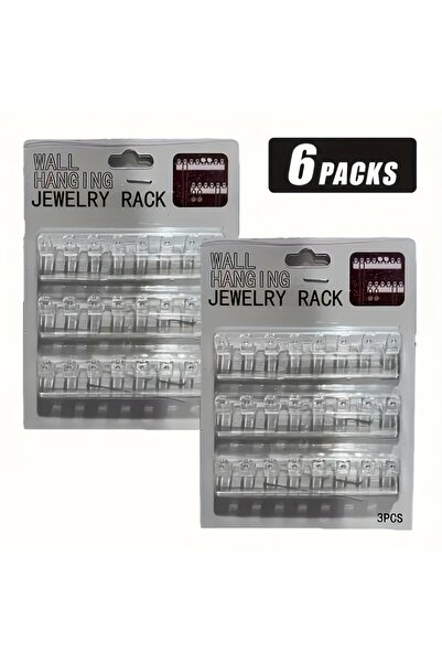 Choice 6 Pcs 3pcs/6pcs Pack Wall-Mounted Transparent Acrylic Jewelry Organize...
