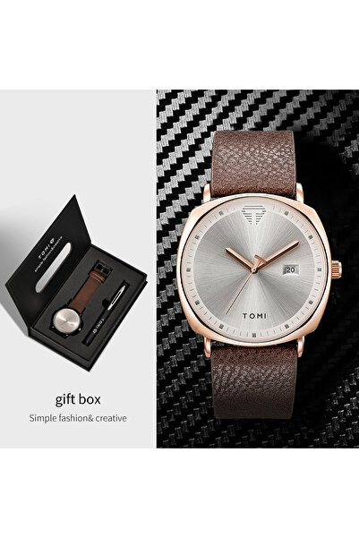Choice Brown Rose Gold TOMI New 2PCS Luxury Business Men Watch Gift Box Set S...