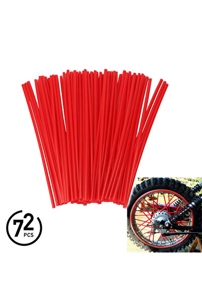 Choice7 Red 72pcs Bicycle Wheel Spoked Protector Wraps 24cm Wheel Rim Spoke W...
