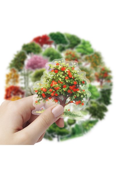 Choice 50- ATKS9618 50pcs Forest Secret PET Stickers Natural Forest Plant Lan...