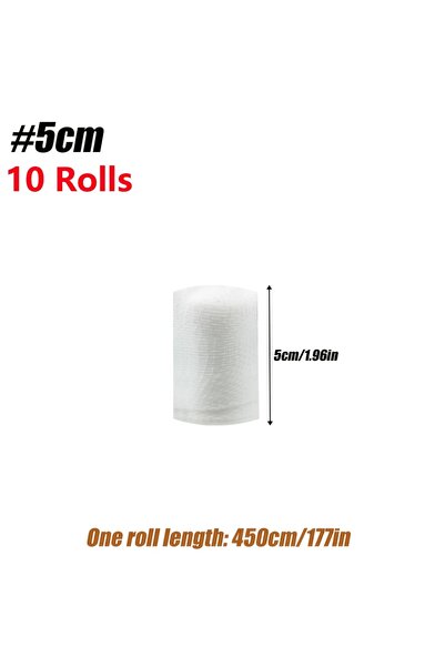 Choice 5cm 10 Rolls Breathable Gauze Bandage Rolls，Flexible & Secure Fit, Mul...