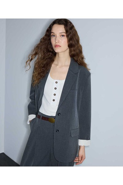 İpekyol Vatkalı raw edge blazer