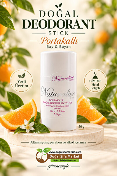 naturalive Doğal Deodorant Stick Portakallı 50gr Gimdes Sertifikalı