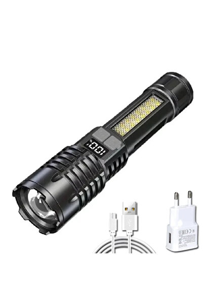 Choice1 with EU Plug High Power LED Flashlights With Display Screen Zoom Tact...