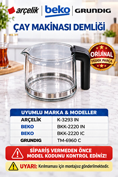 Arçelik K 3293 Ic Çay Makinesi Cam Demlik Karaf Sürahi 9197063481