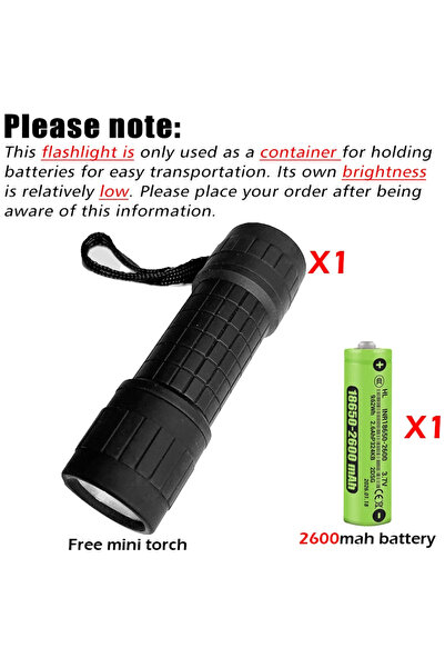 Choice5 2600mAh battery High Power LED Flashlights With Display Screen Zoom T...