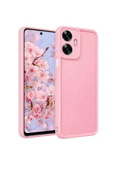Vissona Realme C55 Uyumlu Kamera Çıkıntılı Mat Silikon Telefon Kılıfı