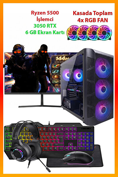COMLOJI GA Full-Perf Gaming v2 Ryzen 5 5500 + RTX 3050 + 16GB DDR4 RAM 512GB ...