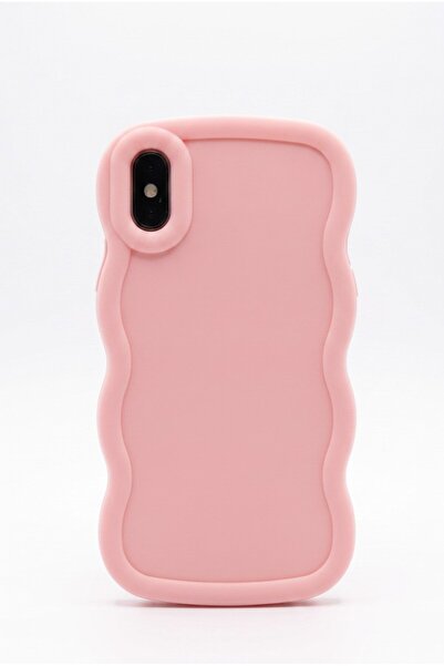 Vissona iPhone X VE İphone XS Uyumlu Dalgalı Tasarım Kamera Korumalı Mat Sili...