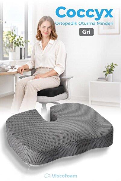 Viscofoam Ortopedik Oturma Minderi Hemeroid Kuyruk Sokumu Coccyx Oturma Minde...