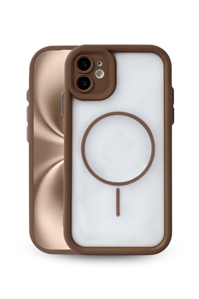 Vissona iPhone 12 Kılıf – Kamera Korumalı – MagSafe Uyumlu – Haki Renk – Mat ...