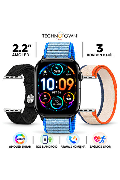 TECHNOTOWN Watch 11 Pro Max Akıllı Saat Arama Konuşma |ChatGPT |Oyun | Mesaj ...
