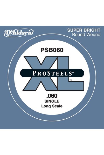Daddario PSB060 BAS GİTAR TEK TEL, (RE), PRO STEELS, 0.060 GAUGE,