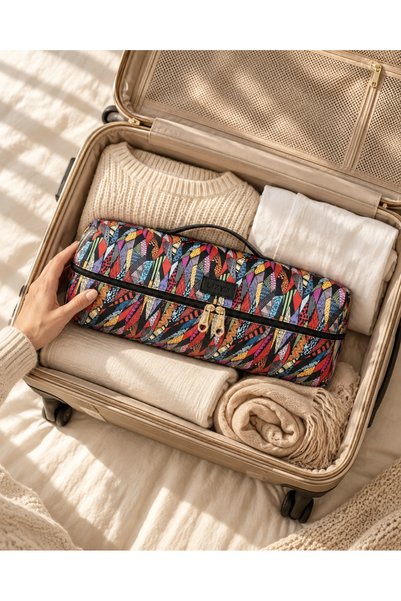 lizy's Multi-Colored Travel Case Compatible with Airwrap and All Hair Stylers