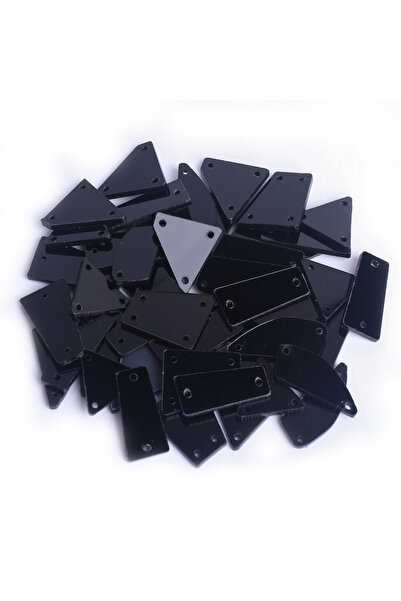 Choice16 Mix 100pcs Black VC Mix Size Clear Crystals Sewing Mirror Rhinestone...
