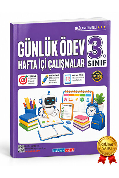 RESMİ VE ORİJİNAL SATICI 3. SINIF GÜNLÜK ÖDEV HAFTA İÇİ ÇALIŞMALAR