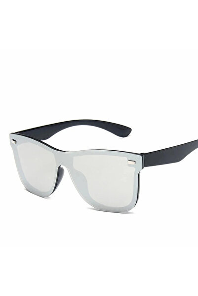 choice2 7-Black-Silver New Fashion Sunglasses One Piece Trend Personality Eye...