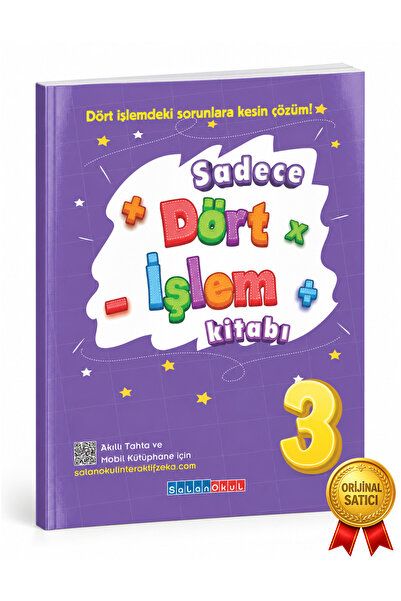 SALAN OKUL RESMİ VE ORİJİNAL SATICI 3. SINIF DÖRT İŞLEM KİTABI