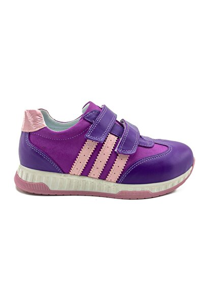 OrtoPlus Ortopedik Deri Çocuk Spor Ayakkabı F C268-1 MOR