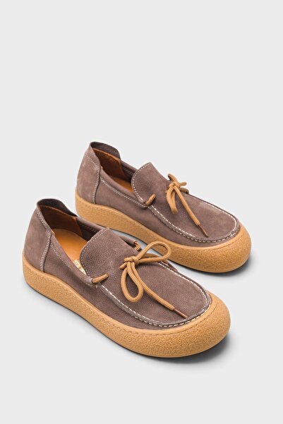 Capone Outfitters Gabi Genuine Nubuck Leather Comfort Women's Loafer Shoes