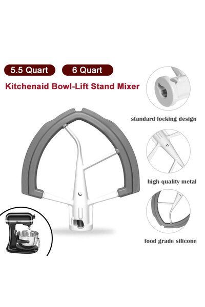 Choice Flex Edge Beater for Kitchenaid 5.5/6 Quart Bowl-Lift Stand Mixer, Kit...