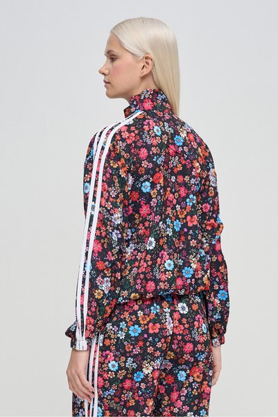HANIQA Costum cu model floral cu dungi