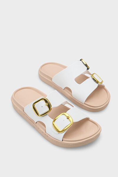 Capone Outfitters Clarita Eva Double Buckled Women Slipper
