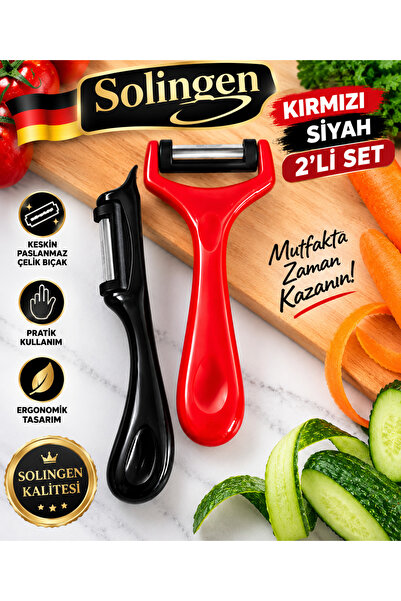 Solingen Orijinal Soyacak Set 2’li Siyah Kırmızı
