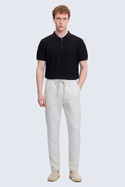 Hatemoğlu White Regular Fit Side Pocket Cotton Sweatpants