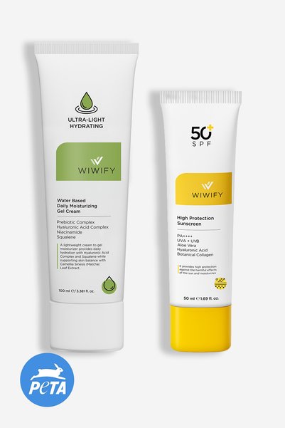 WIWIFY Equal Tone and Sun Protection Set, Gel Moisturizer + Sunscreen